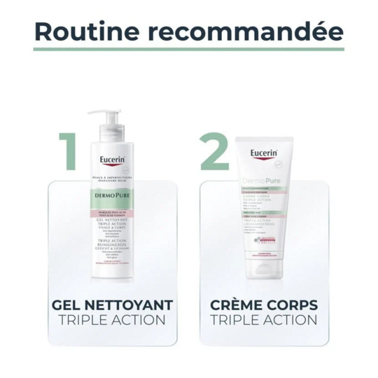 Eucerin DermoPure crème corps triple action -Anti-imperfections Anti-marques 200 ml