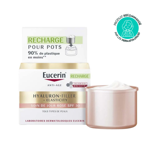 Eucerin Hyaluron-Filler + Elasticity recharge soin de jour rosé SPF30 50 ml – soin anti-âge anti-taches teint lumineux peaux matures