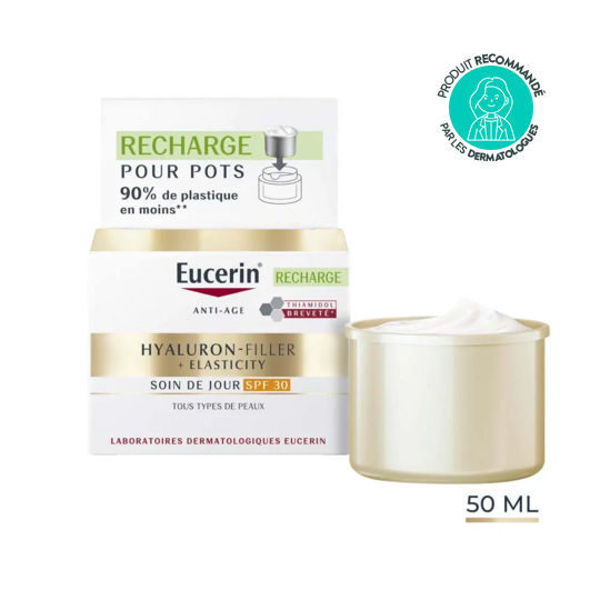 Eucerin Hyaluron-Filler + Elasticity recharge soin de jour SPF30 50 ml – Peaux matures