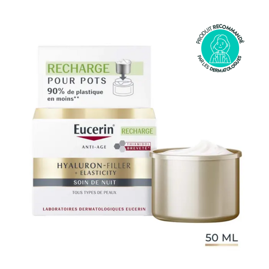 Eucerin Hyaluron-Filler + Elasticity recharge soin de nuit 50 ml – Peaux matures