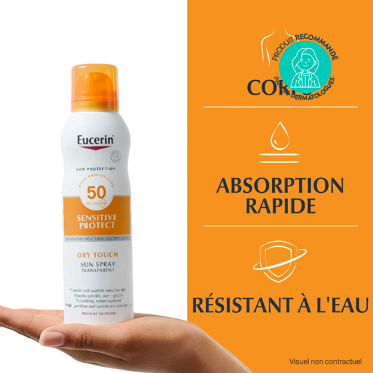 Eucerin Sun brume SPF50 200 ml – Protection solaire haute tolérance
