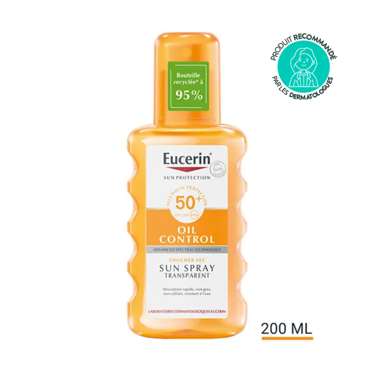 Eucerin Sun Protection Oil Control spray transparent SPF50+ – Peaux grasses 200 ml
