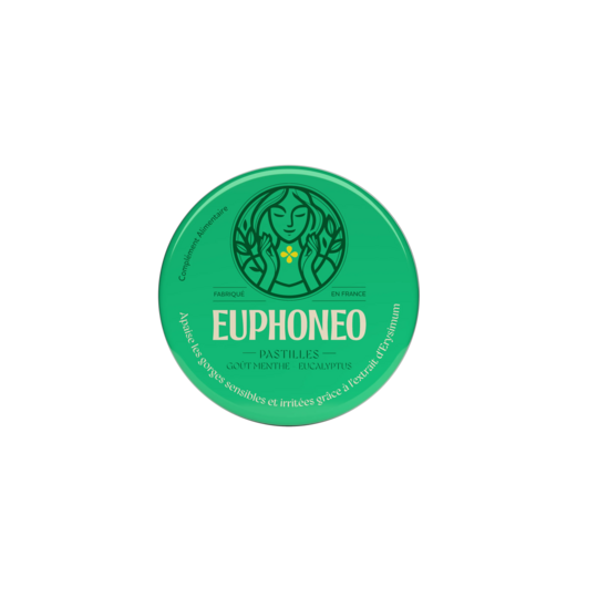 Euphoneo menthe eucalyptus sans sucres 50 pastilles — confort gorge et voix