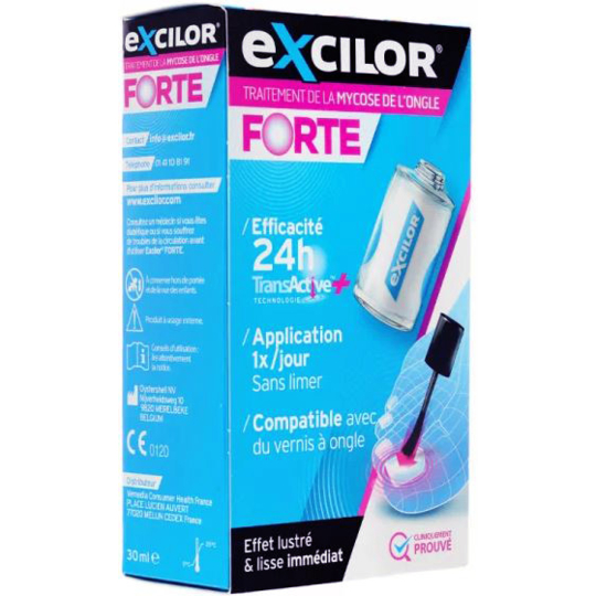EXCILOR FORTE - Mycose traitement 'pénètre 24 h' - 30 ml