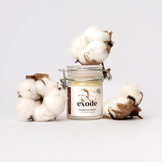 Exode Déodorant Baume Coton Floral Bio 50 g à l’huile de nigelle