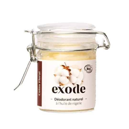 Exode Déodorant Baume Coton Floral Bio 50 g à l’huile de nigelle