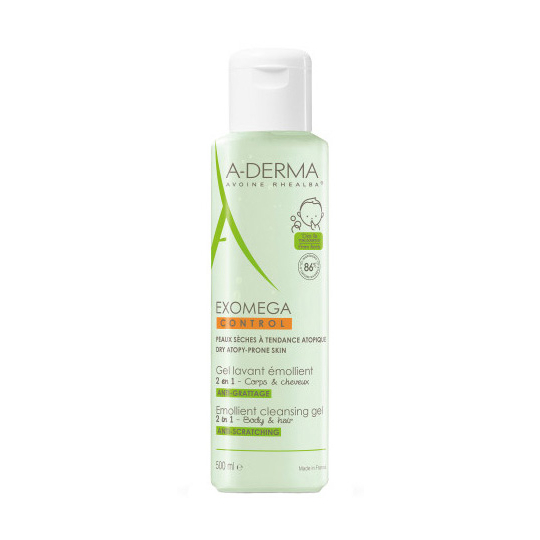 EXOMEGA - Control - Gel Lavant 2 en 1 Corps et Cheveux - 500 ml