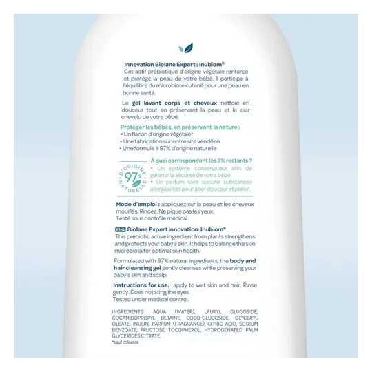 Biolane Expert Gel Lavant Corps et Cheveux 500ml