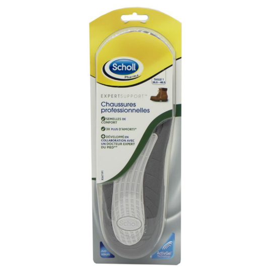EXPERT SUPPORT - Semelles de Confort Chaussures Professionnelles T1 (P 35.5-40.5)