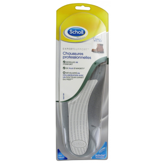 EXPERT SUPPORT - Semelles de Confort Chaussures Professionnelles T2 (P 41.5-46.5)	