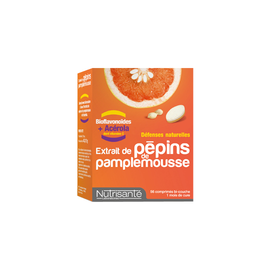 Extrait de Pépins de Pamplemousse et Acérola - 56 comprimés