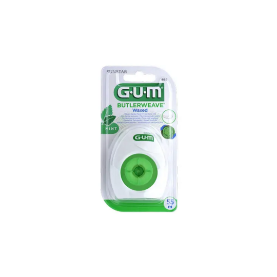 GUM Butlerweave 1855 Fil Dentaire ciré Menthe 55ml