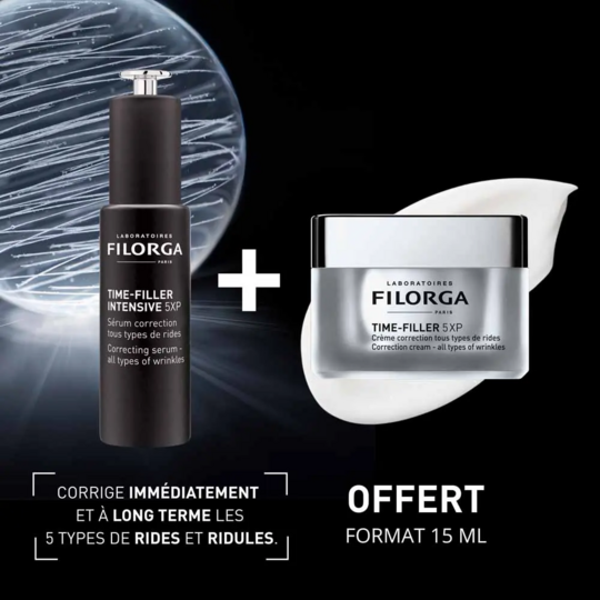 Filorga Time-Filler Intensive 5XP Coffret Corrigez vos rides – Sérum 30 ml + Soin nuit – Anti-rides
