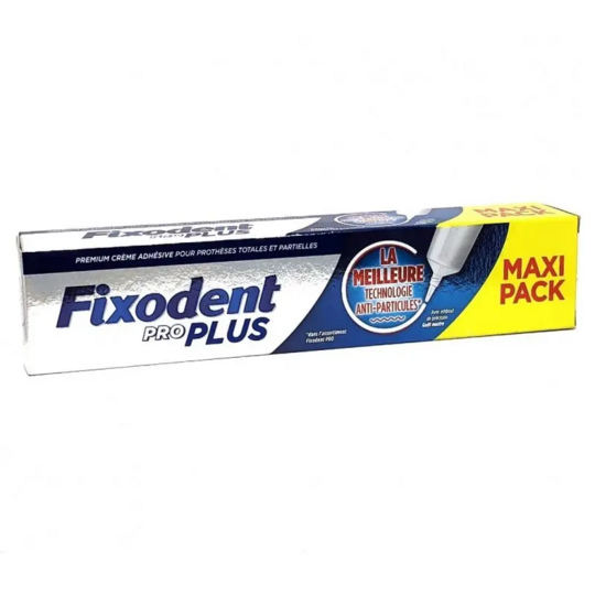 Fixodent Pro Plus anti-particules 57 g – crème adhésive prothèses dentaires