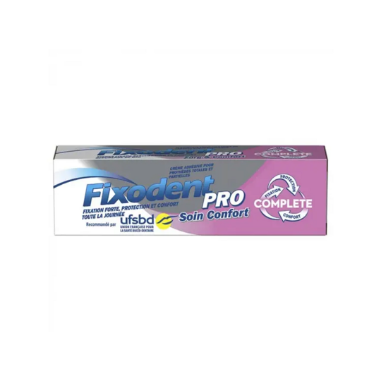 Fixodent Pro Soin confort 47 g – crème adhésive prothèses dentaires