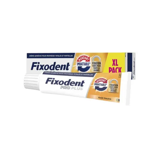 Fixodent Pro Plus mordant imbattable XL 60 g – crème adhésive prothèses dentaires