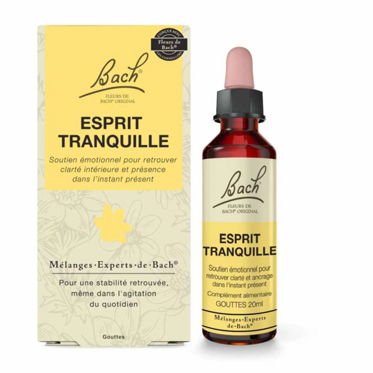 Fleurs de Bach Original mélanges expert de bach® esprit tranquille 20ml – synergie émotionnelle sérénité