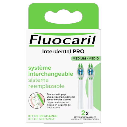 Fluocaril Têtes remplaçables de brosse à dents Interdental Pro, Recharge