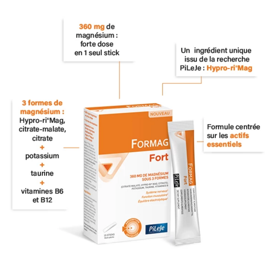 Pileje Formag Fort 3 formes de Magnesium  15 sticks