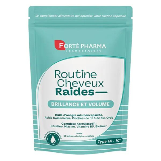 Forté Pharma Expert Routine Cheveux Raides – complément capillaire 60 gélules