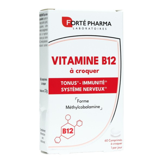 Forté Pharma Vitamine B12 1000 µg – 60 comprimés à croquer goût menthe