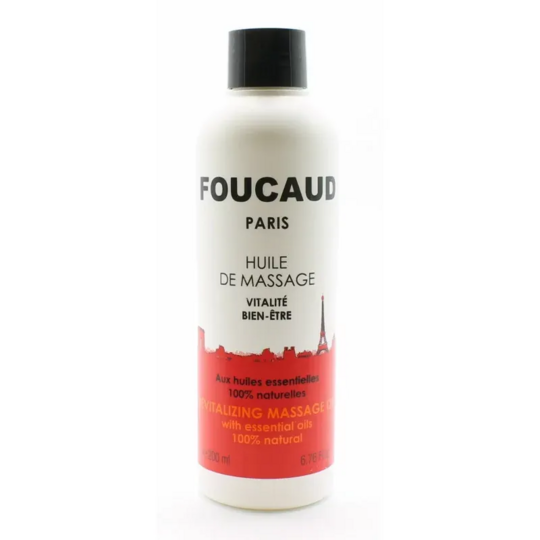 Foucaud Huile de massage revitalisante 200 ml – huile relaxante aux huiles essentielles