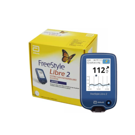 Freestyle Libre 2 Lecteur de glycémie – système flash d’autosurveillance du glucose 1 unité Abbott
