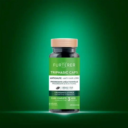 René Furterer Triphasic Antichute Croissance & Force 90 capsules – Complément alimentaire cheveux