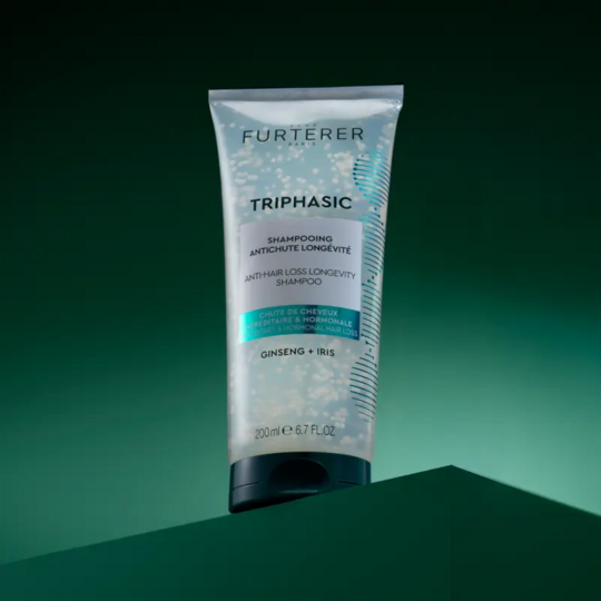 René Furterer Triphasic Shampooing antichute 200 ml — shampooing antichute longévité cheveux fragilisés