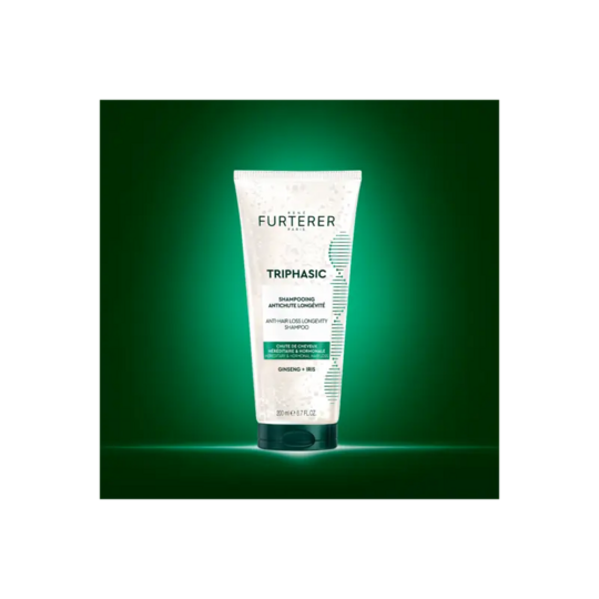René Furterer Triphasic Shampooing antichute 200 ml — shampooing antichute longévité cheveux fragilisés