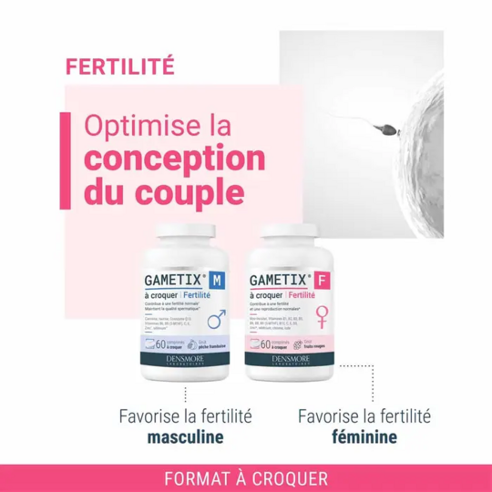 Gametix F Fertilité Femmes Densmore - 60 comprimés à croquer