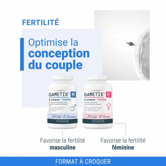 Densmore Gametix M Fertilité Hommes - 60 comprimés à croquer