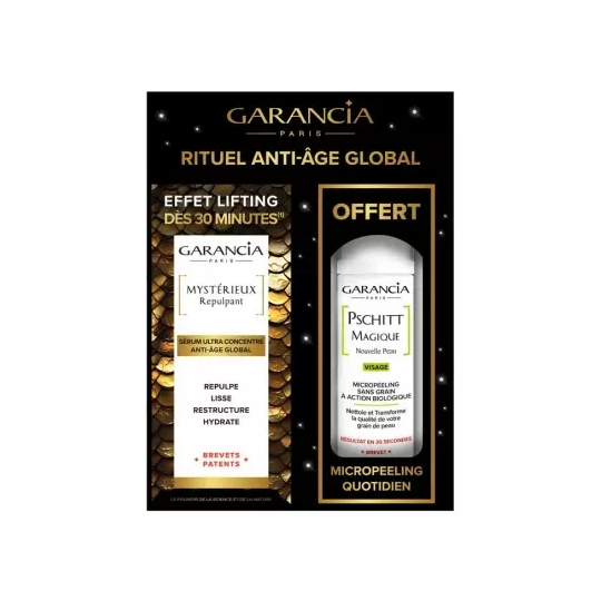Garancia Mystérieux Repulpant 30 ml + Pschitt Magique Nouvelle Peau 10 ml Offert – Rituel Anti-âge Global