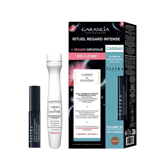 Garancia Larmes de Fantôme Contour des Yeux et Paupières 10ml + Talika Liposourcils Mascara Soin des Sourcils Châtain 5ml Offert