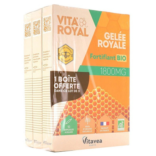 Gelée Royale Bio 1800 mg - Lot de 3 boîtes