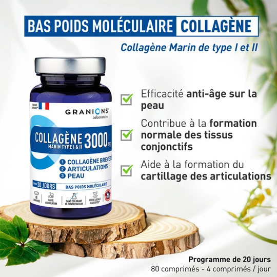 Granions Collagène Marin Type I & II 3000 mg