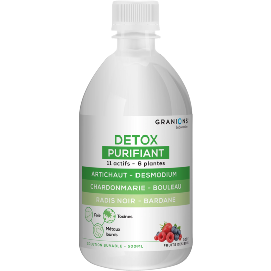 Granions Eafit Détox Hépatique Purifiant — solution buvable 500 ml  purification du foie et élimination des toxines