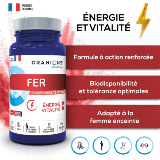Granions Fer 14 mg  60 gélules