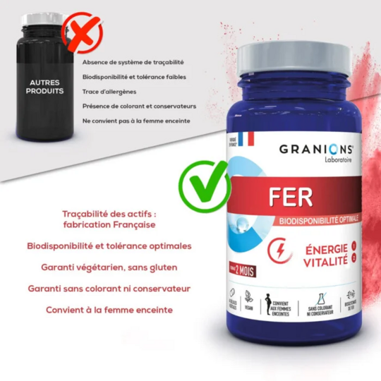 Granions Fer 14 mg  60 gélules