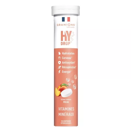 Granions Hydrop Pastille hydratation Pêche 20 pastilles