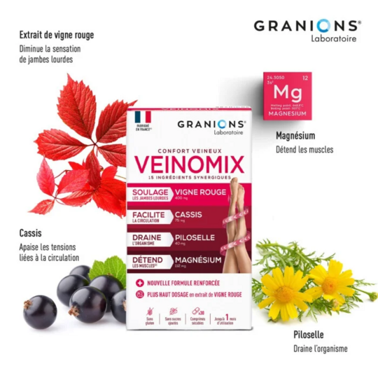 Granions Veinomix Fort Confort veineux 30 gélules