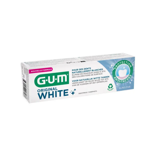 GUM Original White dentifrice 75 ml – dentifrice blanchissant