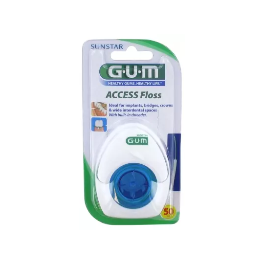Gum Access Floss fil dentaire 50 utilisations – fil interdentaire nettoyage plaque