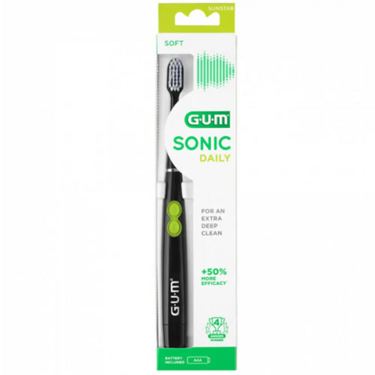 Gum Sonic Daily brosse à dents électrique noir – brosse à dents sonique