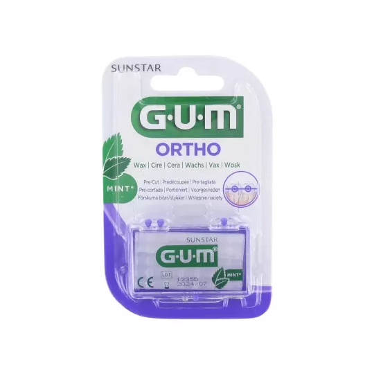 Gum Ortho Cire orthodontique menthe 1 unité – cire protection appareil dentaire