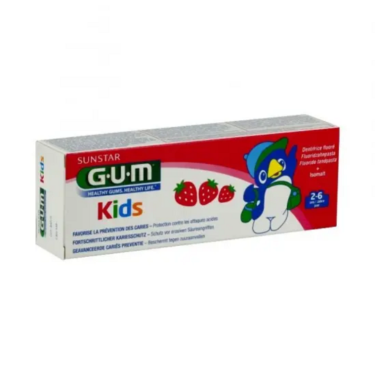 Gum Kids dentifrice fluoré 2-6 ans 50 ml – dentifrice enfant prévention caries