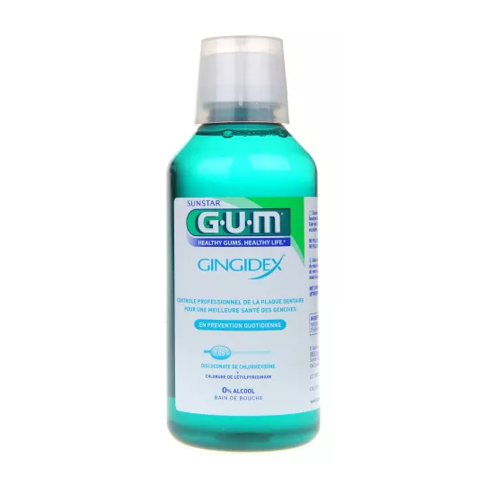 Gum Gingidex bain de bouche 0,06 % 300 ml – bain de bouche gencives sensibles