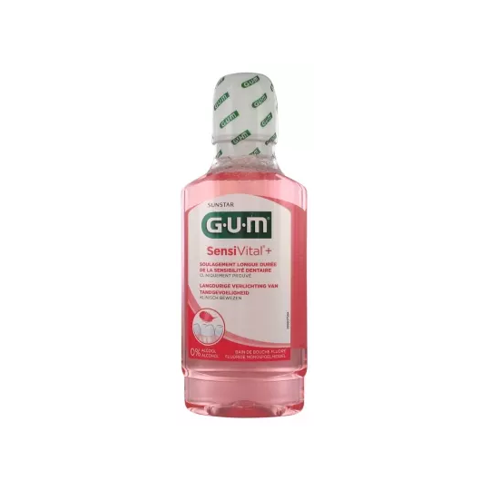 Gum SensiVital+ bain de bouche fluoré 300 ml – bain de bouche sensibilité dentaire
