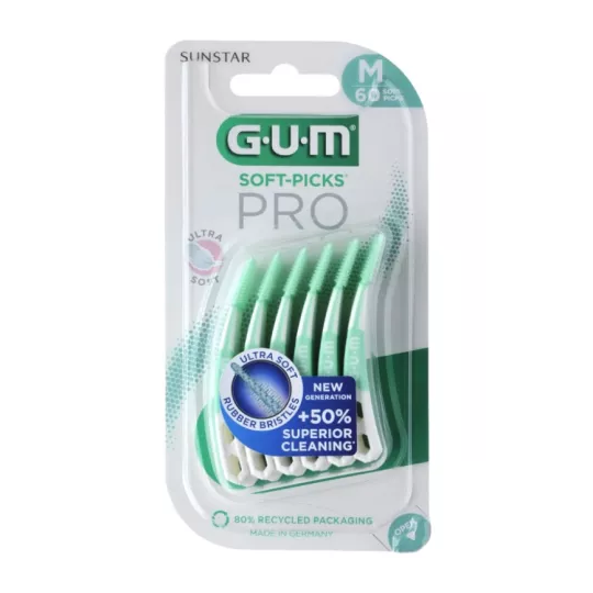 GUM Soft-Picks Pro 60 pièces medium – brossettes interdentaire