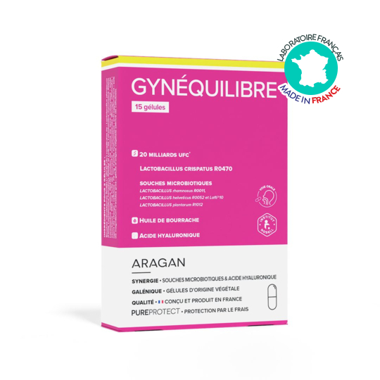 Gynéquilibre Aragan 15 gélules – Confort intime et équilibre vaginal